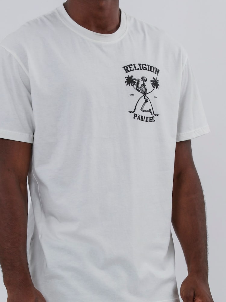 Religion White Praying Paradise 100% Cotton T-Shirt - Image 6 of 6
