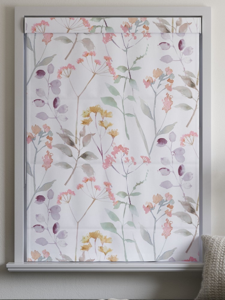 Cream/Pink/Green Isla Floral Made to Measure Roman Blind - Image 6 of 6