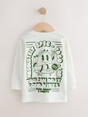 Blue/Green Taco Long Sleeve Graphic Print T-Shirts 3 Pack (3mths-7yrs) - Image 7 of 9