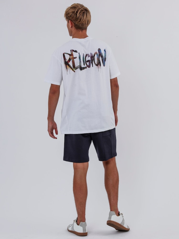 Religion White Rel Watercolour 100% Cotton T-Shirt - Image 1 of 5