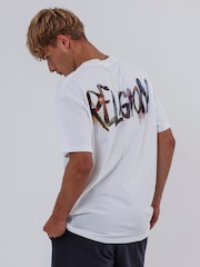 Religion White Rel Watercolour 100% Cotton T-Shirt - Image 5 of 5