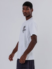 Religion White Distorted Skull 100% Cotton T-Shirt - Image 4 of 5
