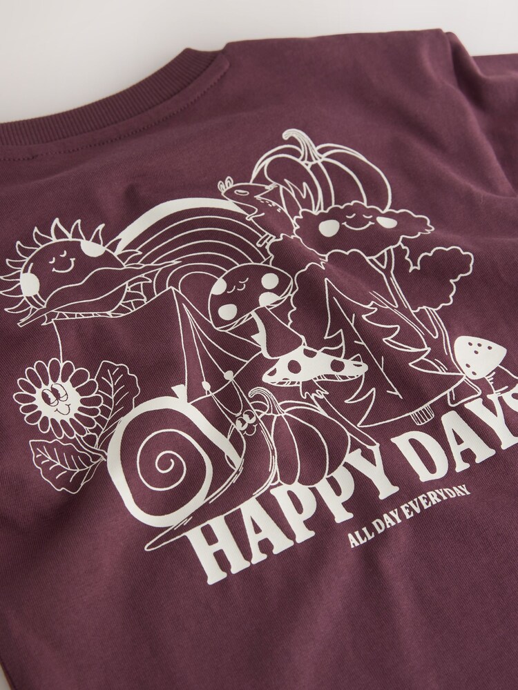Burgundy Red Long Sleeve Back Print T-Shirt (3mths-7yrs) - Image 5 of 5 Burgundy Red Long Sleeve Back Print T-Shirt (3mths-7yrs) - Image 5 of 5
