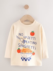 White Spaghetti Long Sleeve Graphic Print T-Shirt (3mths-7yrs) - Image 1 of 3