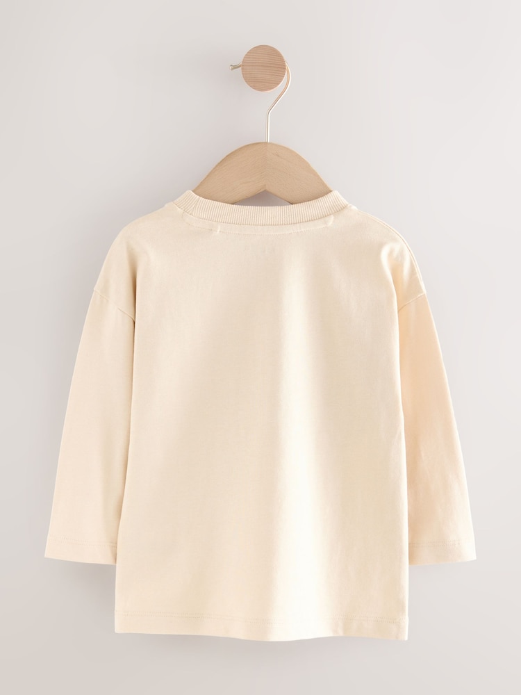 White Spaghetti Long Sleeve Graphic Print T-Shirt (3mths-7yrs) - Image 2 of 3
