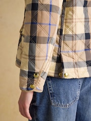 Joules Harrogate Check Showerproof Diamond Quilted Barn Jacket - Image 16 of 17