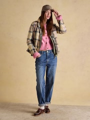 Joules Harrogate Check Showerproof Diamond Quilted Barn Jacket - Image 6 of 17