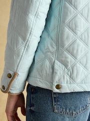 Blau - Joules Harrogate Showerproof Diamond Quilted Barn Jacket - Bild 15 von 16