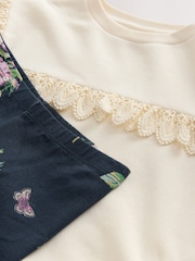 Laura Ashley Cream/Navy Sweatshirt and Leggings Set - Image 5 of 5