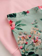 Laura Ashley Pink/Green Sweatshirt and Leggings Set - Image 5 of 6