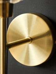 Rockett St George Brass Glass Globe & Brass Wall Light - Image 3 of 6