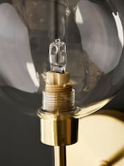 Rockett St George Brass Glass Globe & Brass Wall Light - Image 4 of 6