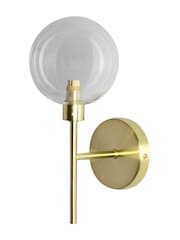 Rockett St George Brass Glass Globe & Brass Wall Light - Image 6 of 6