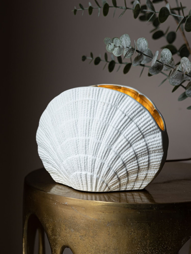 Rockett St George Gold Clam Shell Table Lamp - Image 1 of 7