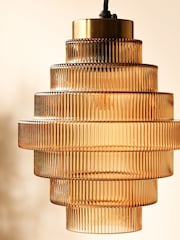 Rockett St George Amber Tiered Glass Easy Fit Ceiling Light - Image 6 of 7