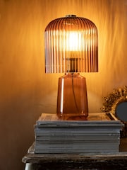 Rockett St George Amber Seventies Champagne Glass Table Light - Image 1 of 7