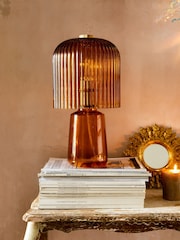 Rockett St George Amber Seventies Champagne Glass Table Light - Image 2 of 7
