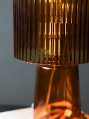 Rockett St George Amber Seventies Champagne Glass Table Light - Image 5 of 7