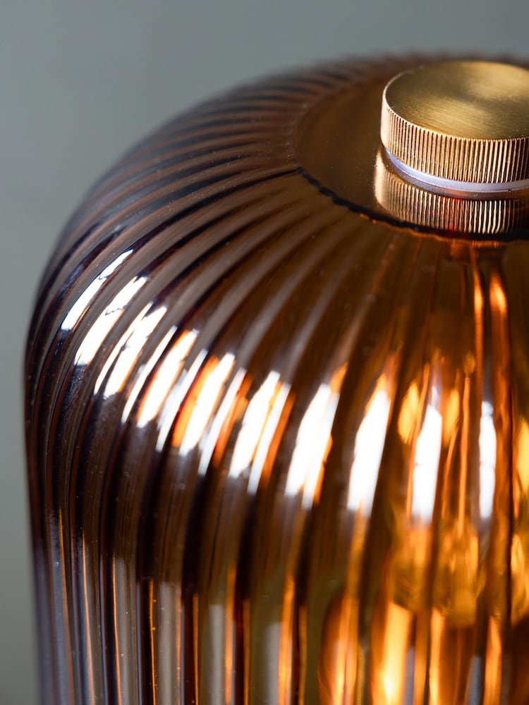 Rockett St George Amber Seventies Champagne Glass Table Light - Image 7 of 7