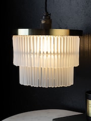 Rockett St George Clear Frosted Glass Layered Easyfit Chandelier - Image 1 of 6