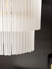 Rockett St George Clear Frosted Glass Layered Easyfit Chandelier - Image 3 of 6