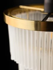 Rockett St George Clear Frosted Glass Layered Easyfit Chandelier - Image 5 of 6