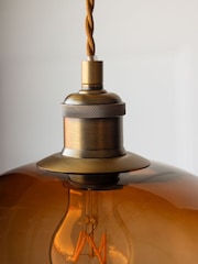 Rockett St George Amber Beautiful Butterscotch Glass Large Pendant Light - Image 5 of 5