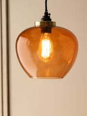 Rockett St George Amber Easyfit Glass Ceiling Light - Image 1 of 6