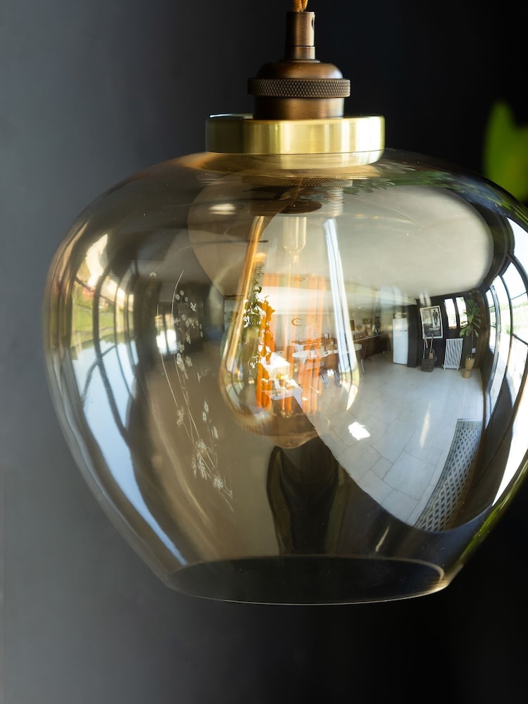 Rockett St George Champagne Easyfit Glass Ceiling Light - Image 7 of 7