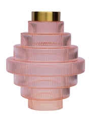Rockett St George Pink Tiered Glass Easy Fit Ceiling Light - Image 6 of 6