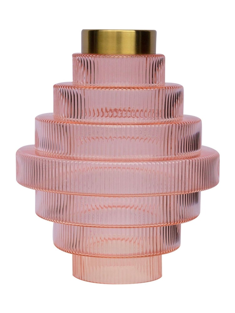 Rockett St George Pink Tiered Glass Easy Fit Ceiling Light - Image 6 of 6