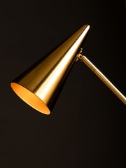 Rockett St George Brass Contemporary Brass Floor Lamp - Image 2 of 6