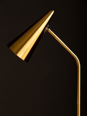 Rockett St George Brass Contemporary Brass Floor Lamp - Image 3 of 6