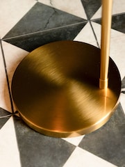Rockett St George Brass Contemporary Brass Floor Lamp - Image 5 of 6