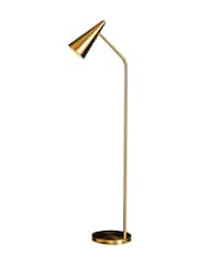 Rockett St George Brass Contemporary Brass Floor Lamp - Image 6 of 6
