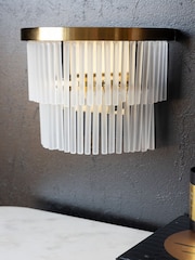 Rockett St George Clear Frosted Glass Layered Wall Light - Image 2 of 5