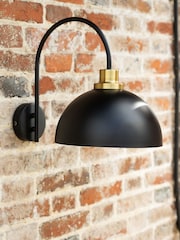 Rockett St George Black Statement Dome Outdoor Wall Light - Image 1 of 7