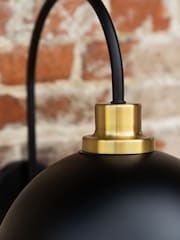 Rockett St George Black Statement Dome Outdoor Wall Light - Image 2 of 7