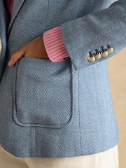 أزرق - سترة جيرسي تويد بنقشة متعرجة موديل Albury من Joules - صورة 8 من 12