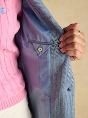 أزرق - سترة جيرسي تويد بنقشة متعرجة موديل Albury من Joules - صورة 9 من 12