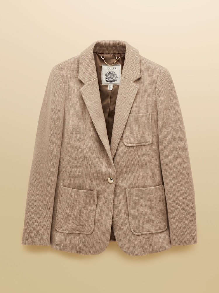 Castanho castanho - Blazer Joules Albury em Jersey Tweed com Estampa Espinha de Peixe - Imagem 11 de 11 Castanho castanho - Blazer Joules Albury em Jersey Tweed com Estampa Espinha de Peixe - Imagem 11 de 11