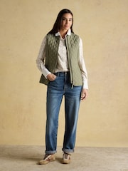 Salbeigrün - Joules Minx Duschfester Diamant Gesteppt Weste - Bild 3 von 11