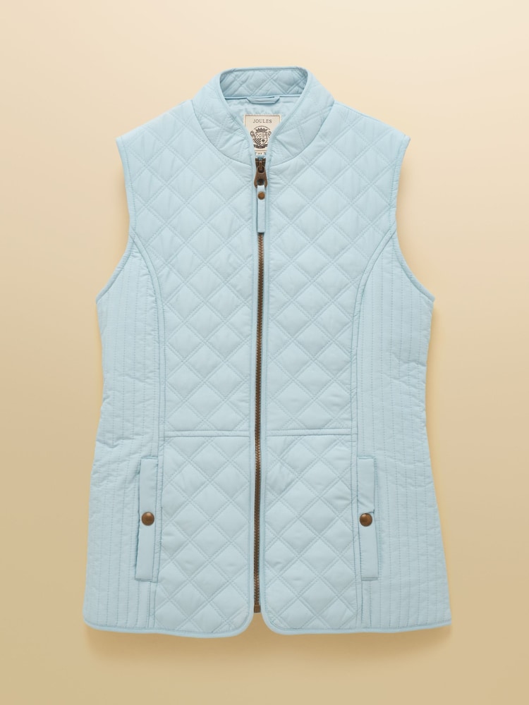 Joules Minx Blue Showerproof Diamond Quilted Gilet - Image 9 of 9 Joules Minx Blue Showerproof Diamond Quilted Gilet - Image 9 of 9