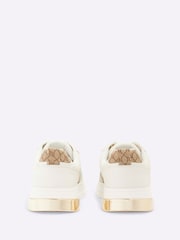 River Island Brown Lace up Monogram Trainers - Image 4 of 6