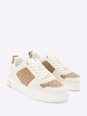 River Island Brown Lace up Monogram Trainers - Image 5 of 6