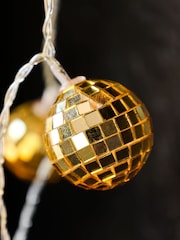 Rockett St George Gold Disco Ball String Light - Image 2 of 6