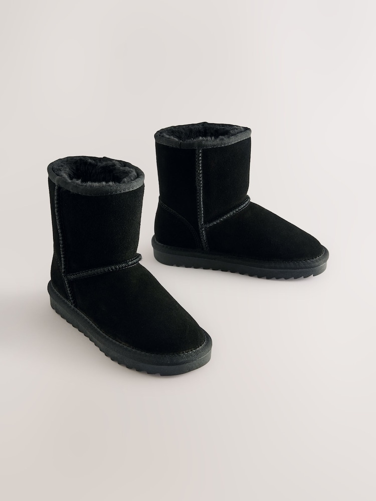 Black Water Repellent Suede Pull On Boots - Image 1 of 5