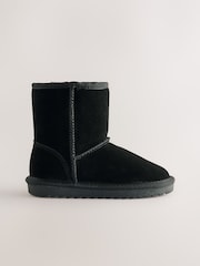 Black Water Repellent Suede Pull On Boots - Image 2 of 5