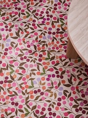 Red Washable Seasonal Berries Rug - Image 3 of 5