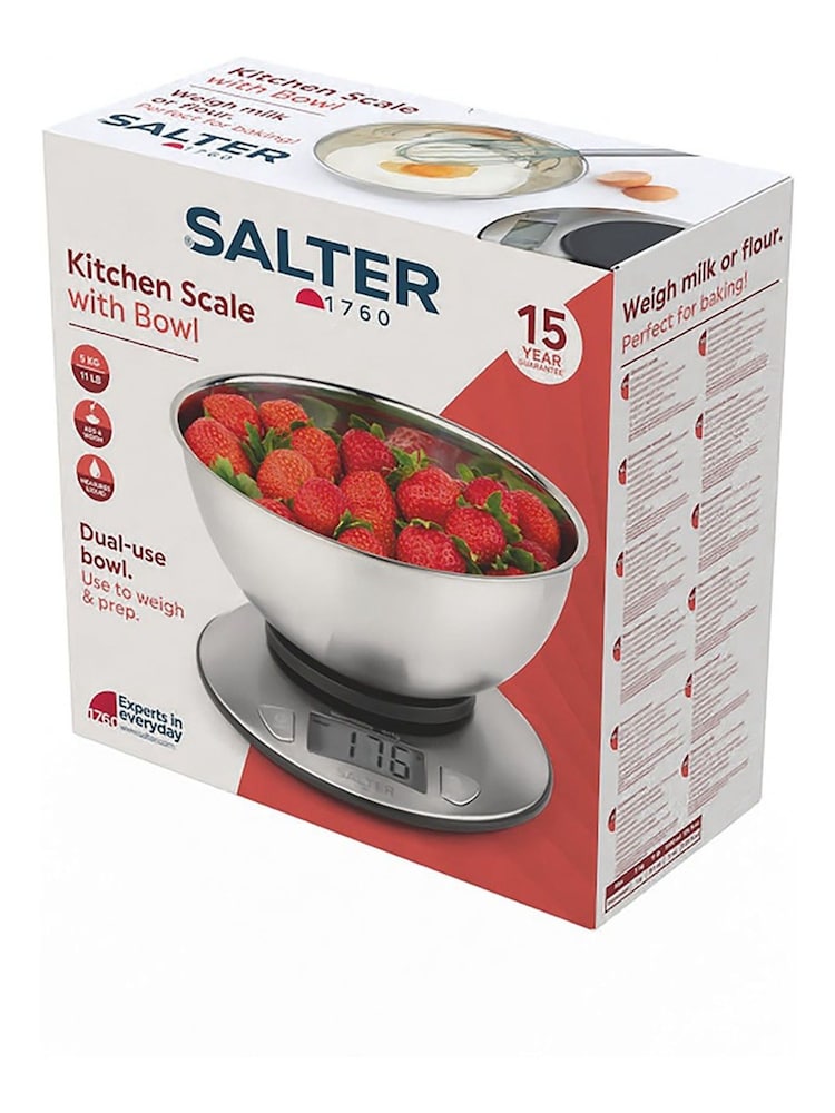 Salter Stainless Steel Bowl Kitchen Scale - Image 6 of 6